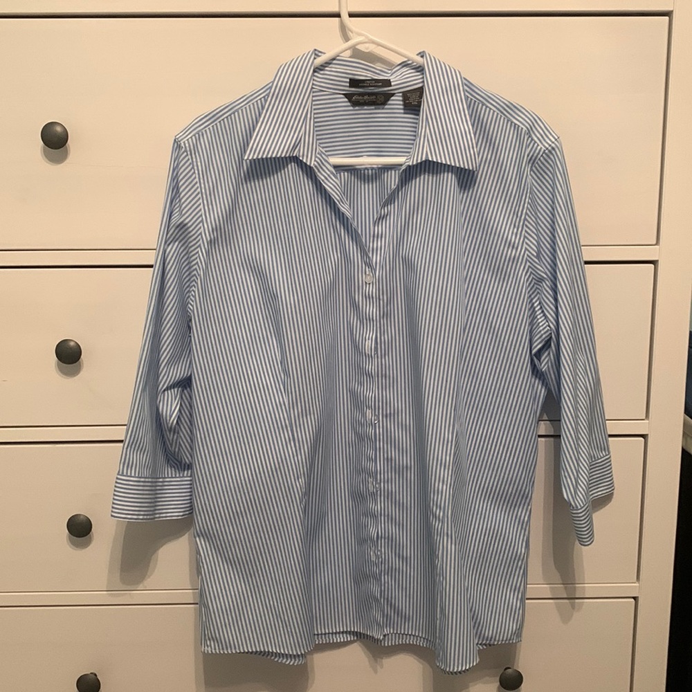 Eddie Bauer Striped Button-Up